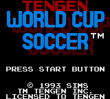 Tengen World Cup Soccer (USA, Europe) Title Screen